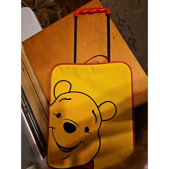 Disney Store Winnie the Pooh Rolling Suitcase • Kids Carry-On Soft-Sided • Vinta - Picture 7 of 8